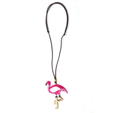 ÖkoBella Lange Kette Flamingo, mit plastikfreiem