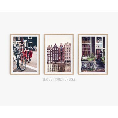 Tatamimatte & Amsterdam Fotografie, 3Er Set, Poster, Fine Art, Kunstdruck