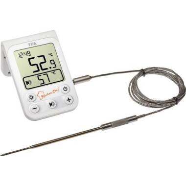 TFA Dostmann 14.1510.02 Grill-Thermometer Überwachung der Kerntemperatur, Kabels