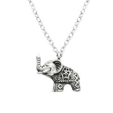 Thailand Elefanten Halskette aus 925 Silber