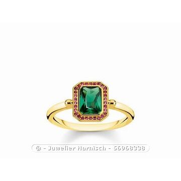 Vergoldeter Ring aus Gelbgold & Thomas Sabo Ring TR2264-973-7-54 Sterling