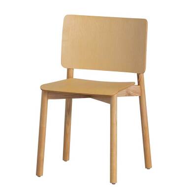 Designer Stapelstuhl & Esstisch Stühle aus Esche und Schichtholz Skandi