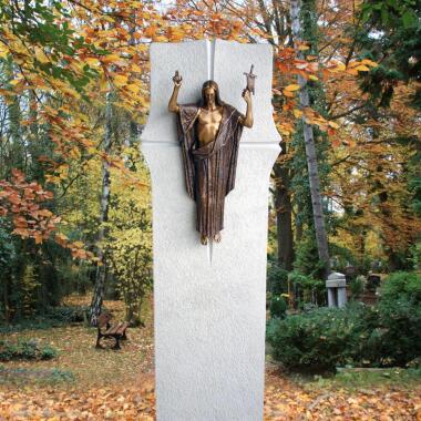 Doppelgrabstein Jesus Christus Bronze Figur Ettore