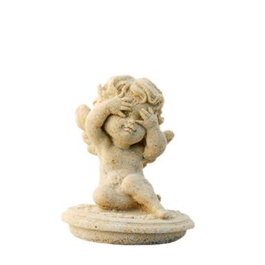 Engel Figur aus Steinguss & Kleine Steinguss Schutzengel Figur Deko Zara / Sand