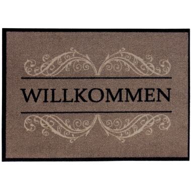 Fußmatte Carmen Willkommen taupe, 39 x 58 cm