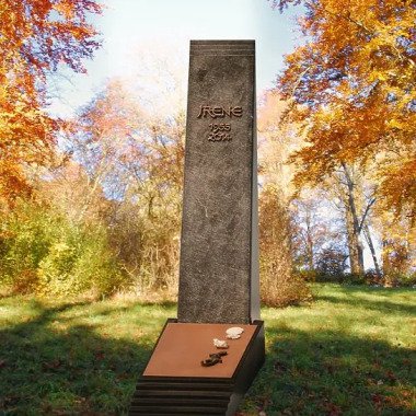 Grabstein für Kindergrab aus Granit & Stilvolle Kindergrab Stele in schwarzem