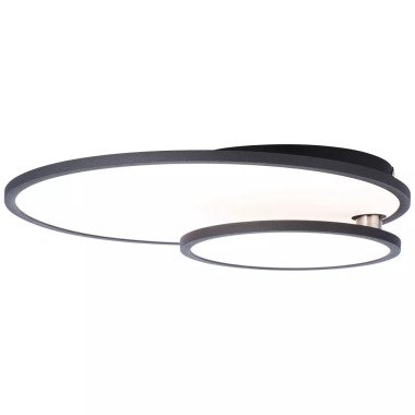 LED-Deckenlampe Bility, rund, Rahmen schwarz