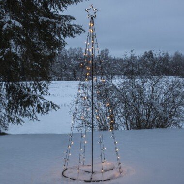LED Lichterbaum mit Sternspitze 170 warmweiße