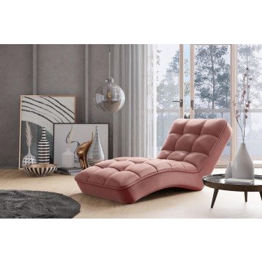 Loren Relaxliege 170x85 cm Pink (Velour Nube)