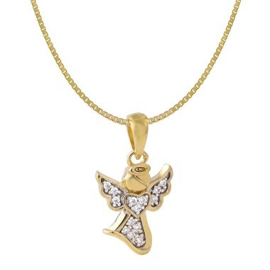 Acalee 50-1018 Halskette für Kinder mit Engel-Anhänger 333 / 8K Gold