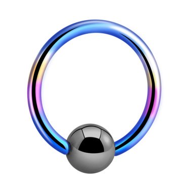 Ball Closure Ring, Titan, regenbogen