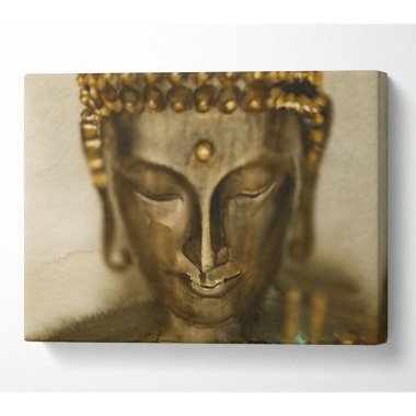 Buddha Face Temple Kunstdrucke auf Leinwand