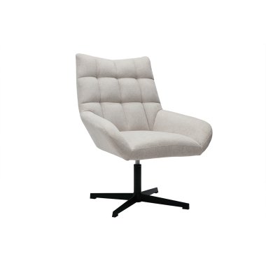 Design Sessel im beigen strukturiertem Samtdesign