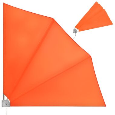 Detex Balkonfächer Orange 140x140cm klappbar