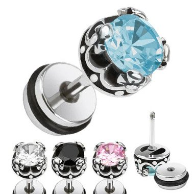 Fakeplugs Fake Tunnel Plug Ohrstecker Stern Sterne Piercing Stars by DOC-STYLER 
