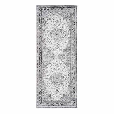 Orient Teppich im Vintage Look Schwarz Weiß