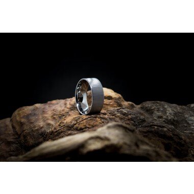Wolfram Ring Silber/Titanium