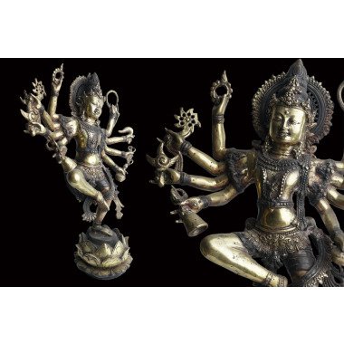 8 Armed Of Lord Krishna Statue , Skulptur