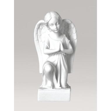 Betender Engel Marmorguss Figur Engel Lara / links kniend