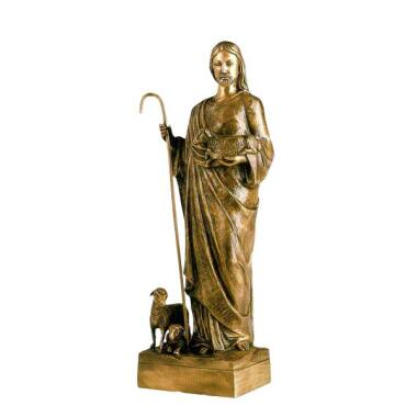 Bronze Skulptur Jesu Christi als Hirte Christus Guter Hirte / 79cm (Höhe)
