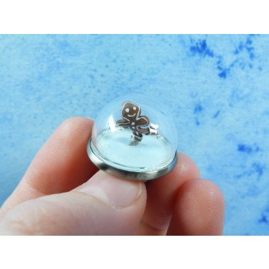 Eislaufender Lebkuchen Edelstahl Pin Miniaturschmuck