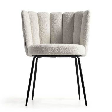 Esstisch Stühle in modernem Design Weiß & Schwarz (2er Set)