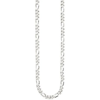 Figarokette 925 Silber diamantiert 60 cm Kette Halskette Silberkette Karabiner C