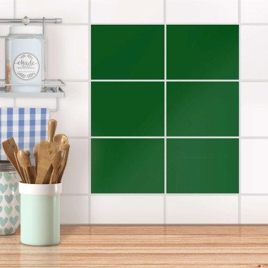Fliesenfolien unifarben für Küche & Bad Design: Grün Dark 20x15 cm