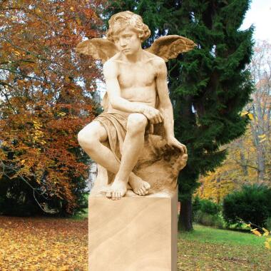 Grabstein für Kindergrab aus Sandstein & Kindergrab Grabstein mit Engel