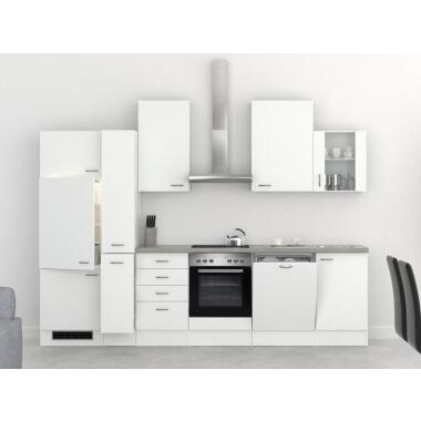 Küchenblock in Weiss/Grau inkl. Geräte und