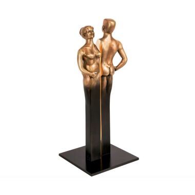 Moderne Skulptur Mann und Frau limiterte Bronze Osmose