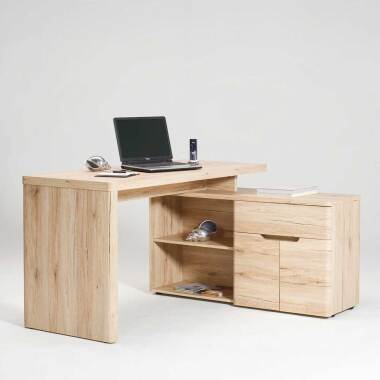 Schreibtisch Ecke & Schreibtisch mit Regal Eiche San Remo