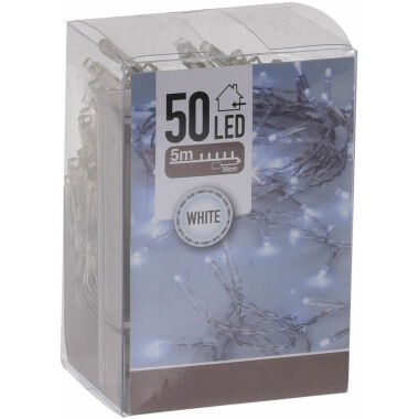 Spetebo Lichterkette mit 50 led in kalt weiß