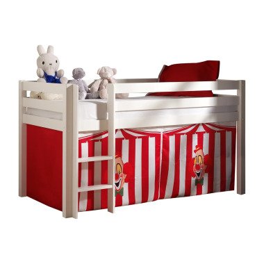 Spielbett Kinderzimmer mit Leiter und Textilset
