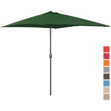 Uniprodo Sonnenschirm groß grün rechteckig