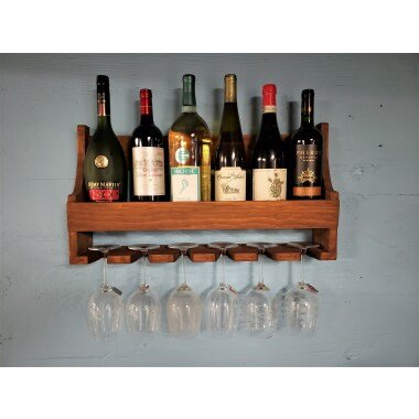 Weinflasche Und Glashalter Wand Organizer