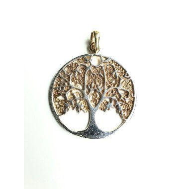 Anhänger, Baum Des Lebens, Halskette, Edelstahl, Bronze, Silber, Weltenbaum