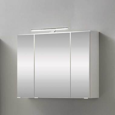 Badezimmerspiegelschrank in Weiß 80 cm breit
