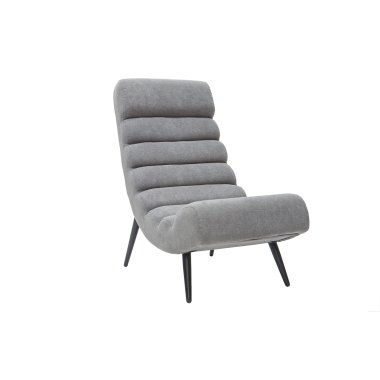 Design-Sessel grauer Samteffekt und schwarzes