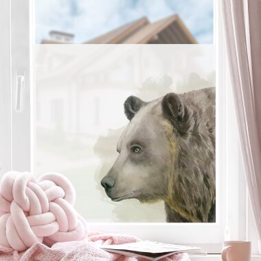 Fensterfolie Waldfreunde Bär