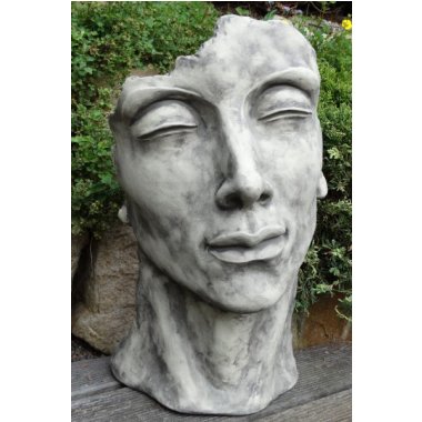 Gartenfigur Gesicht MANN im Bronze Stil