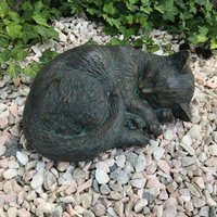 Gartenfigur Katze eingekuschelt von Rottenecker