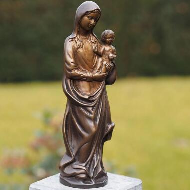 Junge Madonna mit Christuskind aus Bronze Madonna Miara