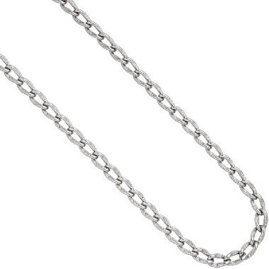 Lange Kette aus Silber & Lang-Panzerkette 925 Sterling Silber 7,3 mm 45 cm Kette Halskette