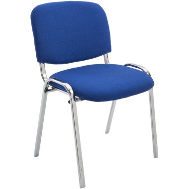 Lehnstuhl in Blau & CLP Konferenzstuhl KEN CHROM mit hochwertiger Polsterung