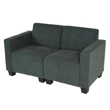 Modular 2-Sitzer Sofa Couch Moncalieri, Stoff/Textil