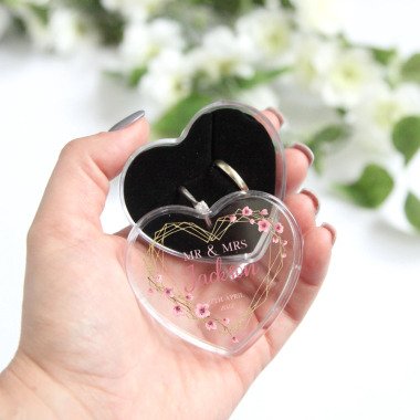 Personalisierte Klar Acryl Hochzeit Ring