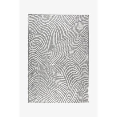 Teppich Arshi in Grau/Weiß