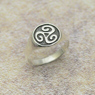 Triskel Triskele Ring 925 Silber Schlicht Einfach Leicht Celtic Keltisch