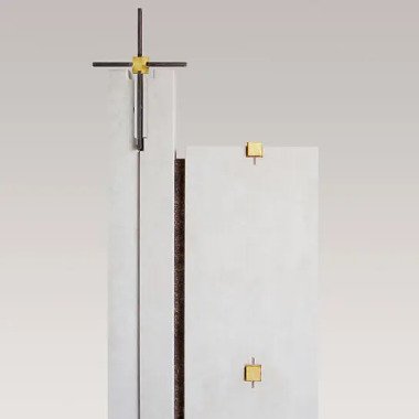 Urnengrabstein mit Kreuz & Grabdenkmal zweiteilig mit Kreuz Santoni